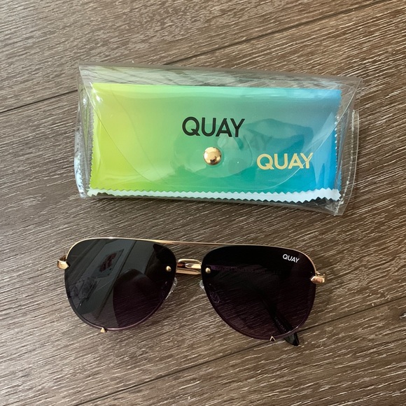 Quay Australia Accessories - Quay Australia High Key Rimless Mini Sunglasses